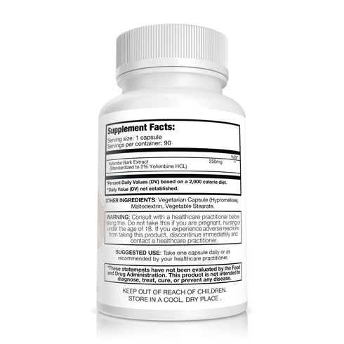 Yohimbe Bark Extract (2% Yohimbine) Capsules